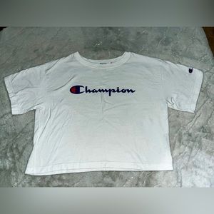 Cropped White Champion T-Shirt